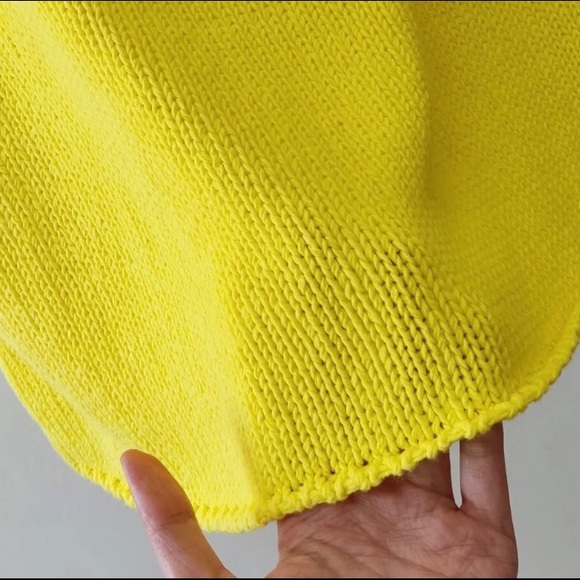 NWT Zara Dress Knit Mini Sleeveless Yellow Sweater Chunky Gift - Picture 5 of 5